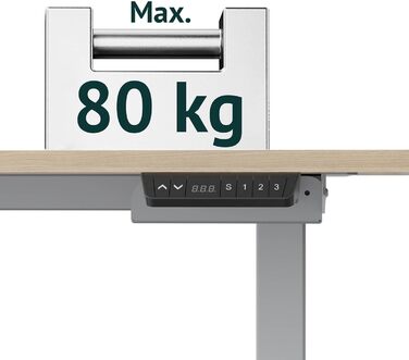 Каркас електричного столу SVITA DOBON для стільниці, регульовані по висоті ніжки, функція пам&39яті, подвійний двигун, металевий, сірий