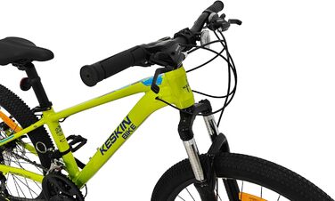 Дитячий гірський велосипед Keskin HT MTB1 24&39 21 швидкість, пневматичні шини 2.35&quot, дискові гальма, алюмінієва рама, неоново-зелений