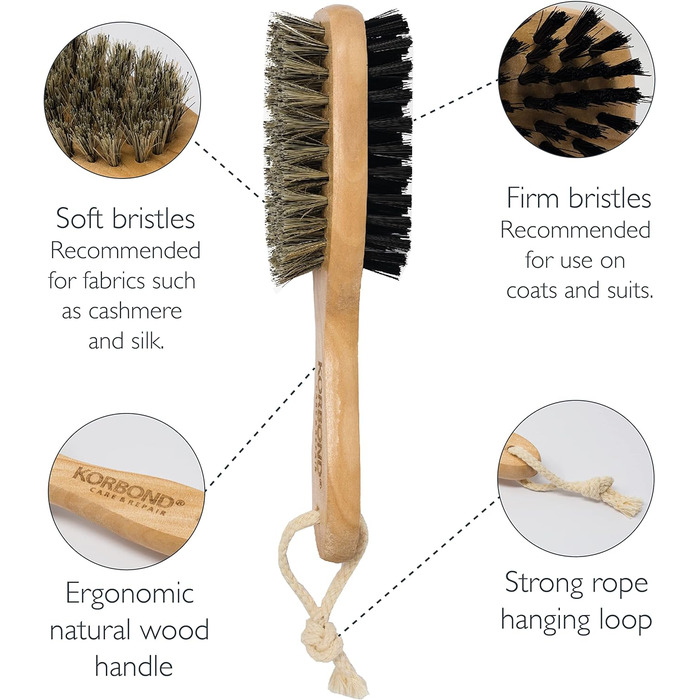 Двостороння щітка для одягу Korbond