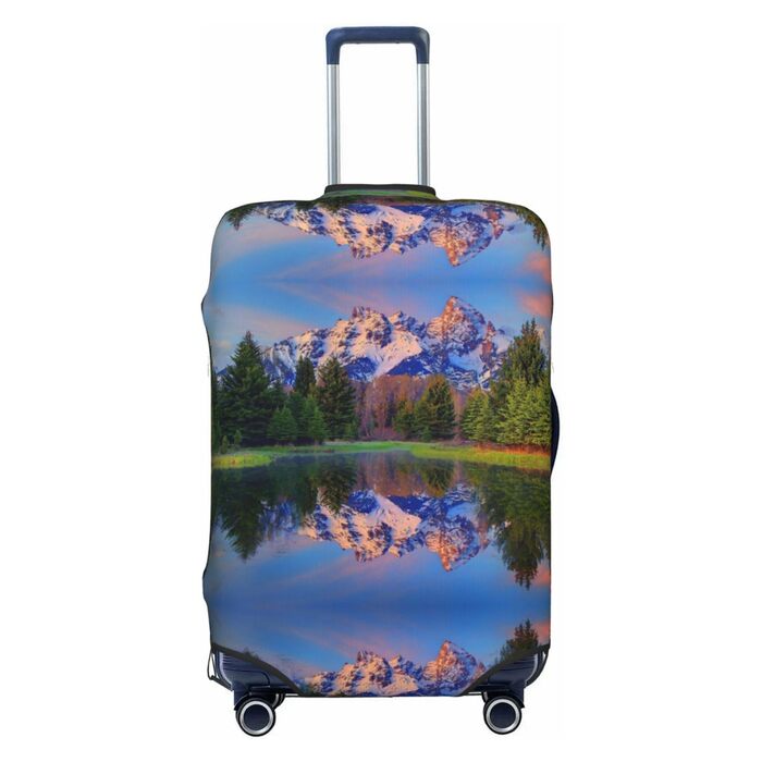 Чохол для валізи BAFAFA Schneeberg з принтом, еластичний захист від подряпин та пилу для багажу, чорний, розмір 80