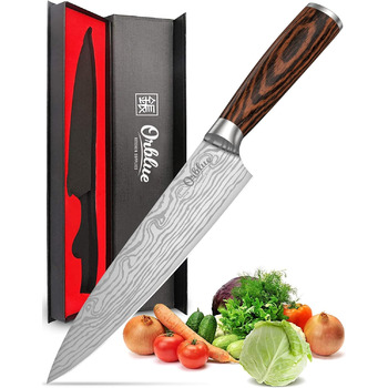 Професійний ніж ORBLUE 8 Chef Knife - ніж з нержавіючої сталі з нековзною ергономічною ручкою, гострий кухонний ніж, ніж для шеф-к