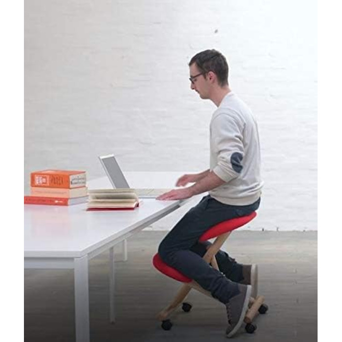 Ергономічне крісло Cinius Ортопедичне крісло для коліна Комп&39ютерне крісло для коліна Тканина Чорного кольору