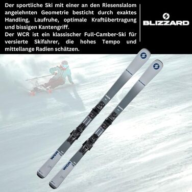 Гірськолижні лижі - Blizzard WCR - Full Camber Rocker - вкл. кріплення Marker TLT 10 Demo Z3-10 - для досвідчених лижників 153 см, сині