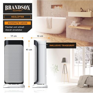 Тепловентиляторний обігрівач потужністю 2000 Вт з пультом дистанційного керування - Великий та потужний - Лауреат нагород - Енергозберігаючий та тихий - Підходить для ванної кімнати, вітальні, дитячої кімнати та немовлят - Функція коливання - Обігрівач - 