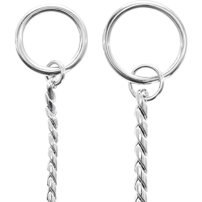 Нашийник для собаки з масивною ланцюгом Змія з карабіном з хромованої латуні розмір XL 0,5 см довжина 65 см, сірий XL - 0,5 смДовжина 65 см