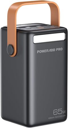 Зовнішній акумулятор Портативний ноутбук Power Bank зі світлодіодним дисплеєм Швидка зарядка, сумісний з iPhone, Samsung, ноутбуком MacBook, iPad тощо, Power Bank для подорожей, кемпінгу, на природі, 50000mAh USB C