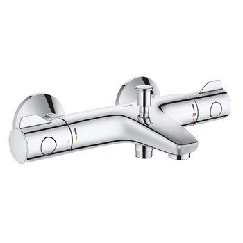 Змішувач для ванни Grohe Bau Cosmic 800 THM (вбудована частина), 1/2 F, сріблястий, з підключеннями, 34569000