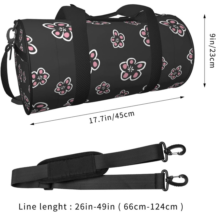 Дорожня сумка-циліндр з аніме-візерунком Сливи, спортивна сумка для чоловіків та жінок, сумка для подорожей, спортивна сумка