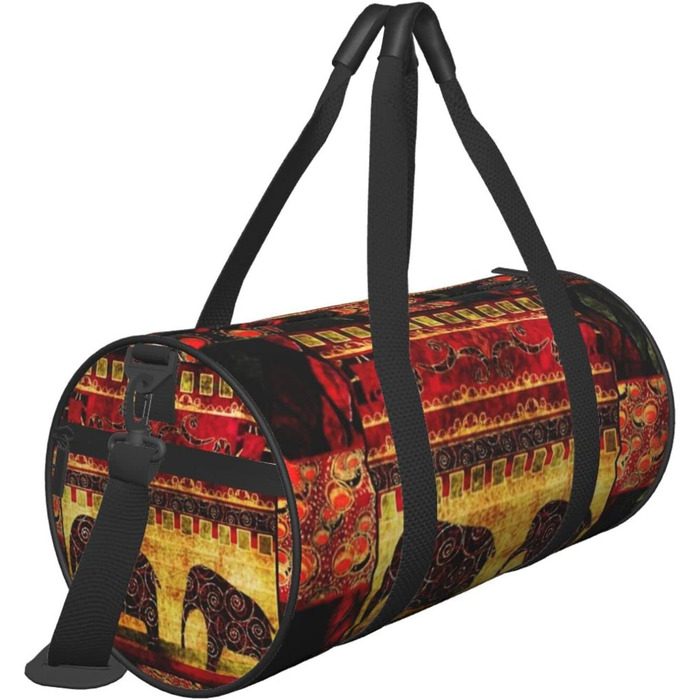 Дорожня сумка-циліндр з африканським слоном, спортивна сумка-печворк для чоловіків та жінок, сумка-мішок, спортивна сумка
