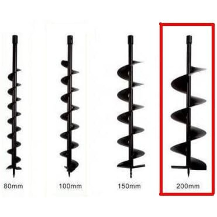 ЗАМІННИЙ ҐРУНТОВИЙ БУРИЛЬНИК ДОВЖИНА БУРИЛЬНИКА 80CM, Ø 200MM, 200