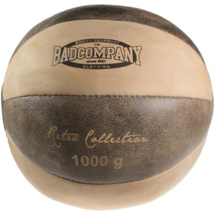 Шкіряний м&39яч Bad Company Retro Medicine Ball I - Коричневий - 1 кг