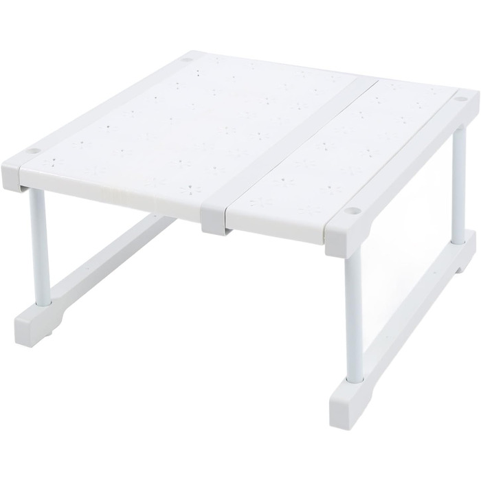 Органайзер для гардеробу, полиця для шафи, розширюване місце для зберігання зі сталевим каркасом, регульована полиця для кухонної шафи для дому, спальні, ванної кімнати (довжина 2738 см)