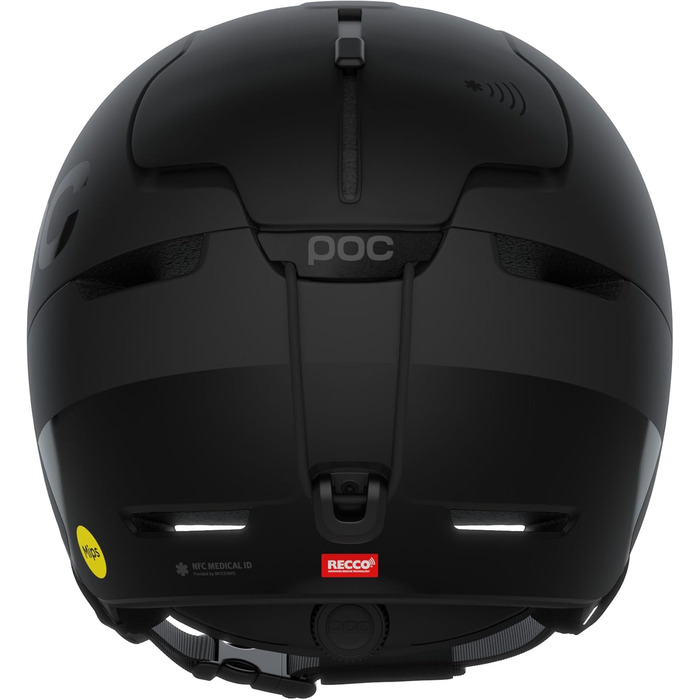 Шолом POC Obex BC MIPS для лиж та сноуборду для найкращого захисту на схилі та поза ним, з NFC-чіпом, RECCO та арамідними панелями, урановий чорний матовий ML (55-58 см)