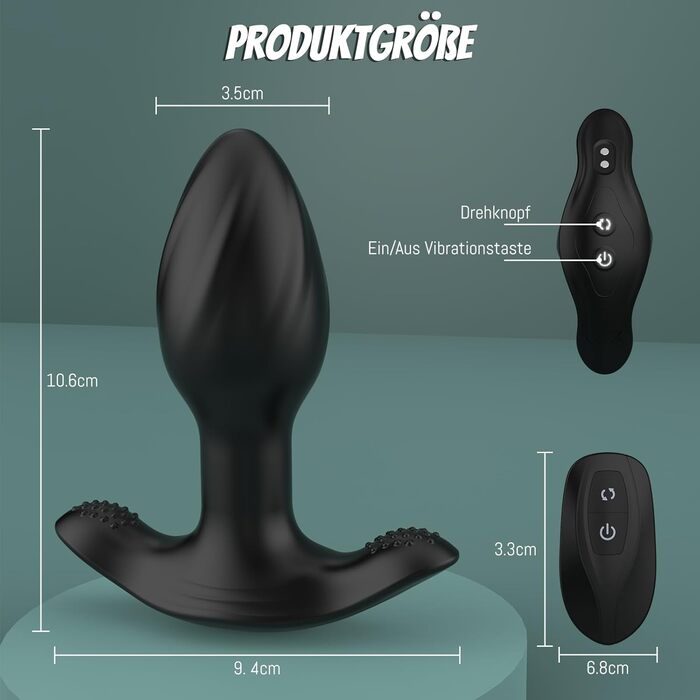 Анальна пробка, секс-іграшка для жінок та чоловіків, стимуляція простати для чоловіків, анальний вібратор з 10 режимами обертання та 10 режимами вібрації, секс-іграшка для пар, анальна пробка для жінок, секс-іграшка-анальна пробка, секс-іграшка