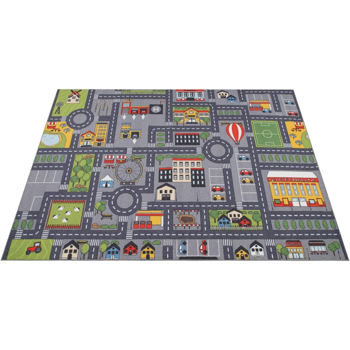 Килим для дитячої кімнати дитячий килим ігровий килим вуличний килим нековзний дівчатка хлопчики, розмір120х160 см, колірСірий 2 1