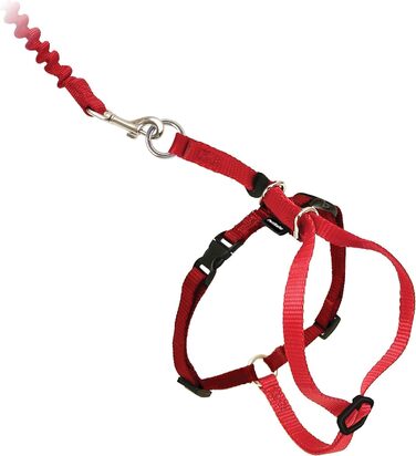 Шлейка для котів PetSafe Easy Walk з еластичним повідком-банджі, для вигулу вашого кота, розмір L, червона, CWMK-L-RED-19