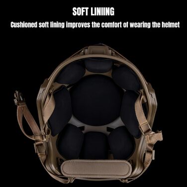 Тактичний шолом MK M.ETK F1UX у стилі комфортної внутрішньої підкладки для спорту на свіжому повітрі, полювання, стрільби, страйкболу, чорного кольору