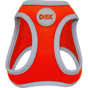 Шлейка для собак DDOXX Reflect Airmesh Step-In - Регульована нагрудна шлейка для цуценят усіх розмірів - XL (рожева)