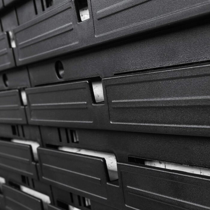 Штабелювані ящики для зберігання Настінна полиця - 1152 x 780 мм - Система зберігання 54 ящики для інструментів Відро з перфорованої дошки Полиця (чорна)