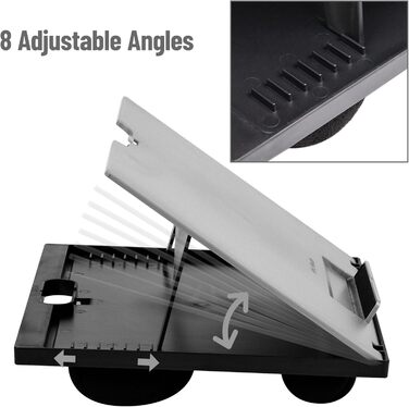 Підставка для ноутбука Комфорт - складана, з подушкою, портативна, для ліжка, гуртожитку, пластик, 37,5 x 27,9 x 18,5 см, сіра