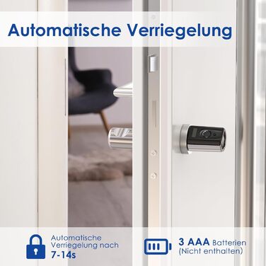 Дверний замок WELOCK Touch41 відбиток пальця, електронний дверний замок з RFID-картою, APP, WiFi, дверний замок із відбитком пальця, замок із відбитком пальця IP65, циліндр замка для дверей від 50-100 мм, розумний дверний замок