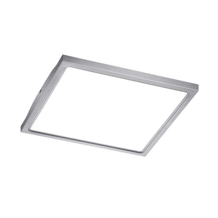 Стеля LED-світильник Trio, нержавіюча сталь, білий акрил, 30x30см, 622713007