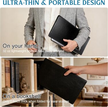 Портативний складаний стіл для ноутбука для автомобіля, дивана, ліжка. Міцна стільниця високої щільності, багатофункціональний стіл для читання та ноутбука, стандартний розмір