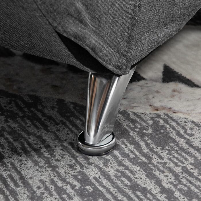 Шезлонг HOMCOM для відпочинку з 5 режимами масажу, поперековою подушкою, функцією підігріву, бічною кишенею, пультом дистанційного керування, імітацією льону, темно-сірим