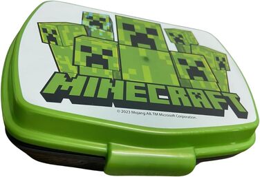 Ланчбокс для дітей Майнкрафт - прямокутна сумка для обіду, їжі та перекусів - 18 x 5 x 13 см