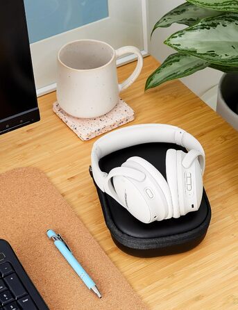Бездротові шумозаглушувальні Bluetooth-навушники Bose QuietComfort 45, мікро, білі, один розмір, білий жорсткий кейс