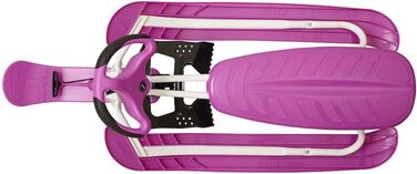 Санки STIGA Snowracer Racing Toboggan Curve Steering Sled для дітей від 7 років рожевого кольору