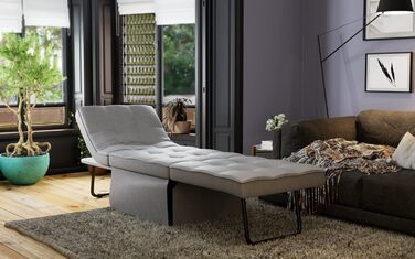 Крісло, шезлонг, табурет Atlantic Home Collection Finn, поліестер, сірий, ШхГхВ 80 см x 72 см x 43 см Сірий 80 см