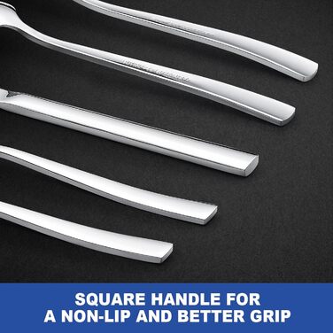 Набір столових приборів 36 шт. на 6 персон, Набір дзеркальних полірованих столових приборів Wildone Premium з нержавіючої сталі, м