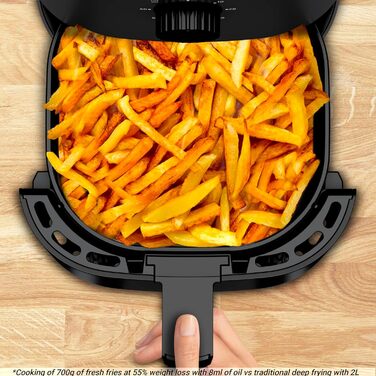 Фритюрниця Tefal EY1308 Easy Fry, безмасляна фритюрниця ємністю 3.5 л, компактний дизайн, енергозбереження, хрусткі результати, здорове приготування їжі, запчастини, безпечні для посудомийної машини