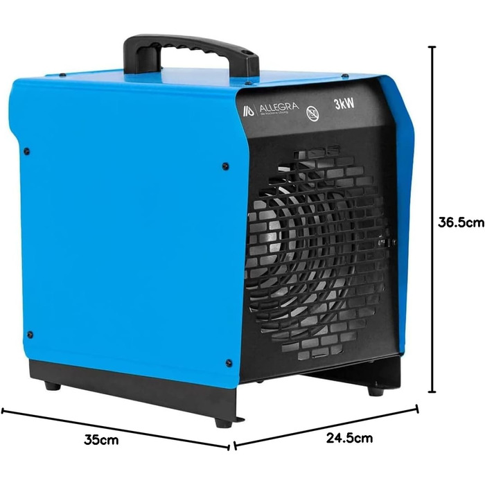 Тепловентилятор 3000 Вт будівельний обігрівач електричний 3 кВт для майстерні наметовий обігрівач кемпінговий, портативний обігрів