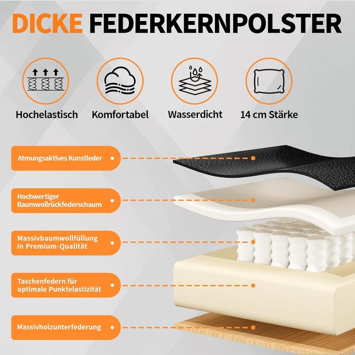 Ергономічне офісне крісло HOFFREE, до 200 кг, штучна шкіра, чорний