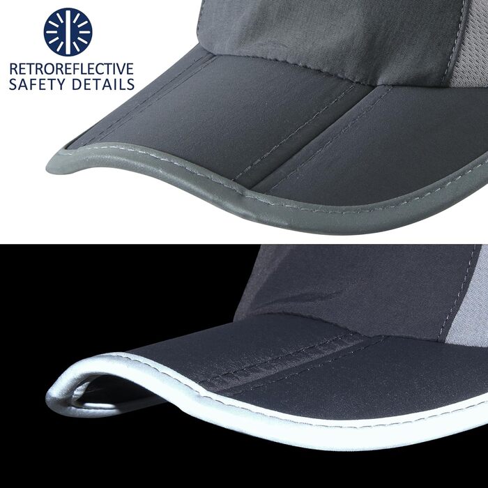 Бейсболка iBasingo з м'якими полями Легка дихаюча швидковисихаюча спортивна шапка для бігу на відкритому повітрі UPF50 для чоловік