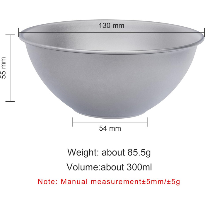 Титанова миска Boundless Voyage з подвійними стінками, термостійка для супу, салатниці, террину, каструлі