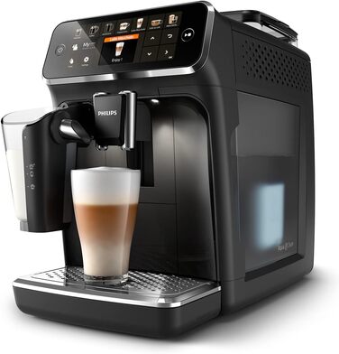 Повністю автоматична кавоварка Philips Series 5400 - молочна система LatteGo, 12 спешелті кави, інтуїтивно зрозумілий дисплей, 4 профілі користувача, чорний (EP5441/50)