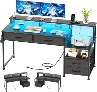 Письмовий стіл MUTUN з 4 шухлядами та тримачем для навушників