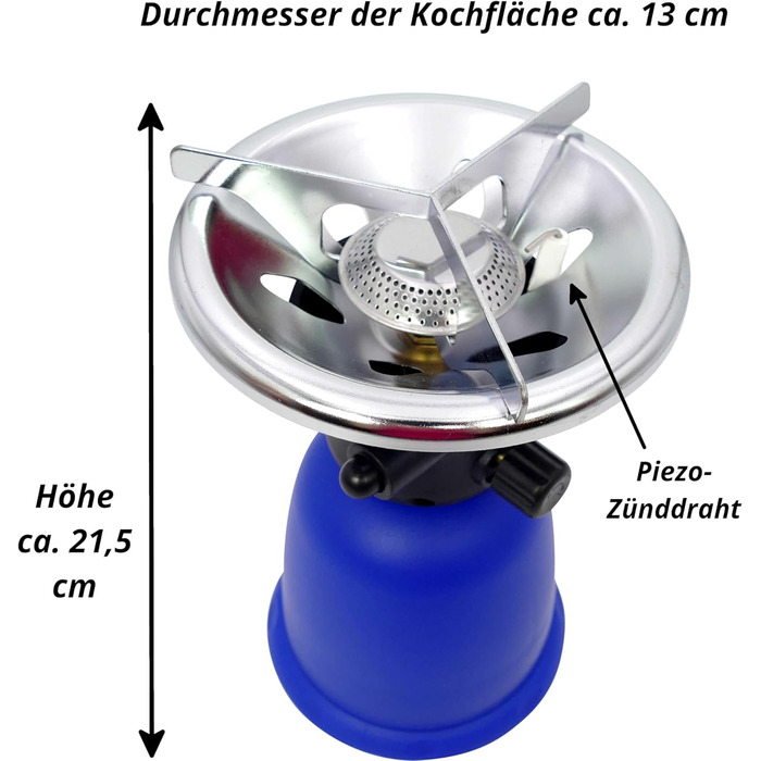 Газова плита з 10 газовими картриджами та п&39єзорозпалом для газових картриджів вагою 190 г, що проколюються, EN417, газова кемпінгова плита, кемпінгова плита з газовим картриджем 1 конфорка, міні-газова плита, газова плита, газова плита, кемпінгова плит