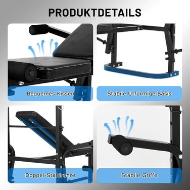 Багатофункціональна регульована лава зі стійкою для штанги, розгиначем ніг та кронштейнами типу &quotметелик&quot, регульована лава для жиму лежачи, стабільна лава для штанги до 150 кг