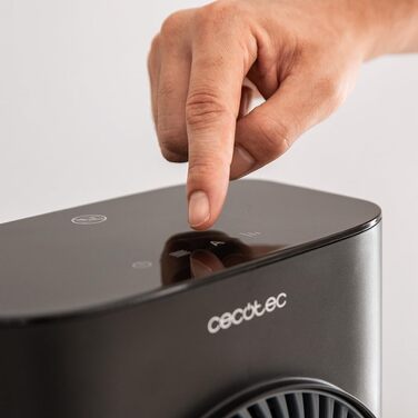 Енергоощадний обігрівач Cecotec ReadyWarm 2070 Max Force Smart, 2000 Вт, 2 рівні потужності, 3 режими, LED-дисплей, пульт ДК, регульований термостат, система безпеки, чорний
