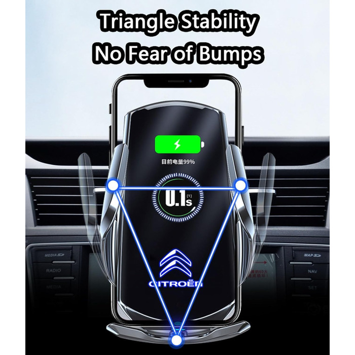 Автомобільний тримач мобільного телефону REDAEL для Citroen C5 шт. 2021-2022, автомобільний тримач мобільного телефону, що обертає