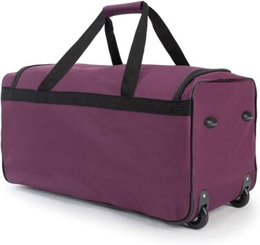 Валіза на колесах 85 літрів, функція тролі, телескопічна ручка, 70x36x34 см, стійкі ніжки, XL велика мяка сумка для подорожей, фіолетовий колір, 85л 70 x 36 x 34 см (ДxШxВ)