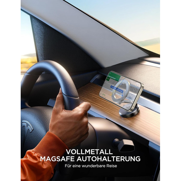 Тримач для мобільного телефону JOYROOM Автомобільний магніт складаний та суцільнометалевий MagSafe з 20 магнітами N55 та обертання