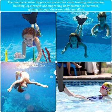 Дитячі ласти для плавання, моноласти для дайвінгу, ласти для дайвінгу, тренувальні ласти, дитячі ласти, цільні ласти, професійне спорядження для підводного плавання
