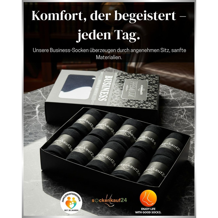 Чоловічі шкарпетки, 10 пар ділових шкарпеток з дихаючої бавовни, безшовні та не пропускають подразнення, класичні шкарпетки, чорні, розмір 43-46