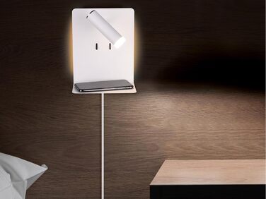 Стільний настінний LED-світильник Trio Leuchten Element 222570231, матовий білий метал, 1 x 3 Вт, з USB-портом для зарядки