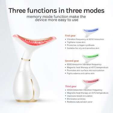Електричний масажер для обличчя Ms.W проти старіння, масажер для обличчя проти зморшок, масажер для обличчя проти зморшок, масажер для обличчя проти зморшок, вібраційний масаж обличчя, пристрої для краси обличчя, 3 режими золотого масажера для обличчя